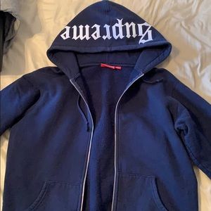 Supreme old English zip up